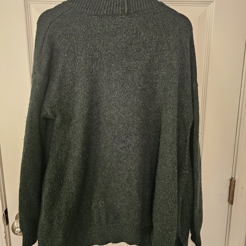 Simply Vera Vera Wang Forest Green Open Cardigan - Picture 6 of 6